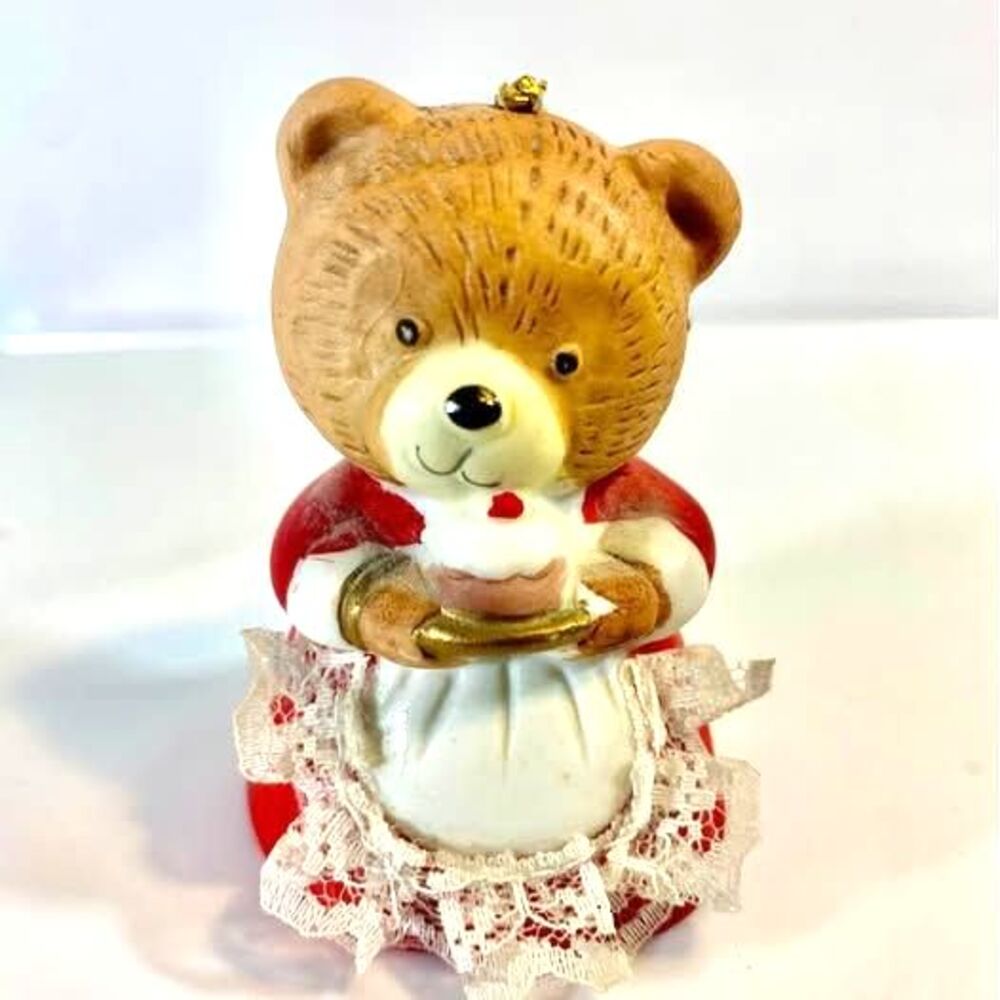 Vintage Jasco L’il Chimers Christmas Bear with Treat Bell 1978
